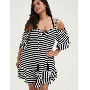 Torrid Striped Swim Coverup ☀️